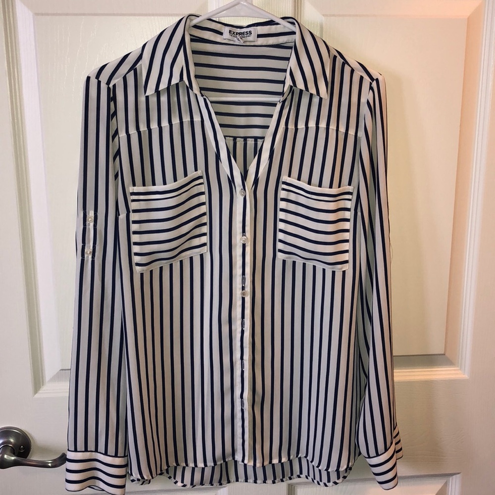 Vertical Striped Dress Top